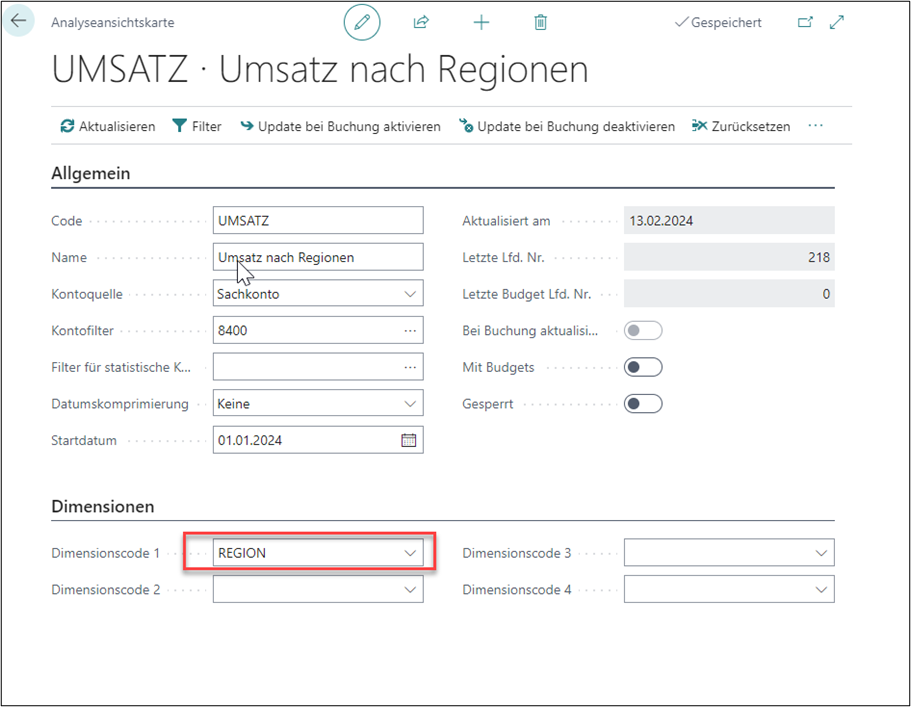 Abb3. Erstellen einer Analyseansichtskarte